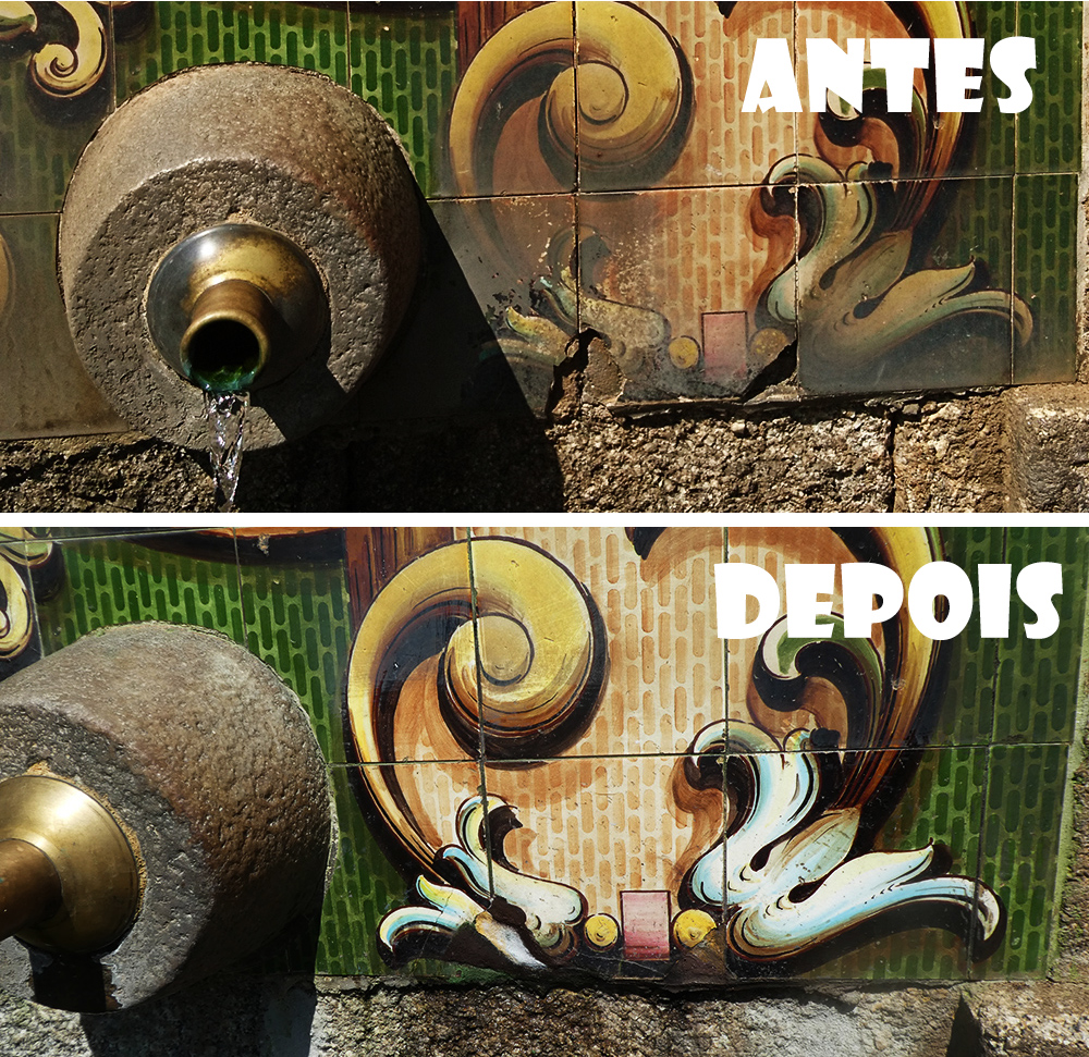 Resultado do restauro do Painel de Azulejos